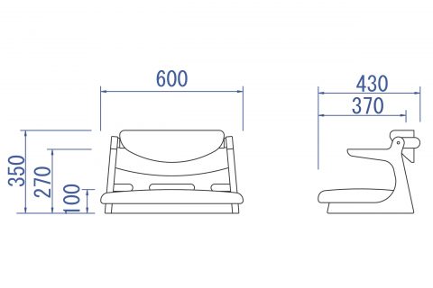 ＣＡチェア 100R-BE｜起立木工株式会社｜日本製家具、ＵＤ家具